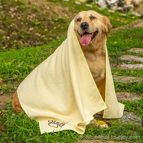 Serviette pour animaux de compagnie en microfibre avec logo super personnalisé